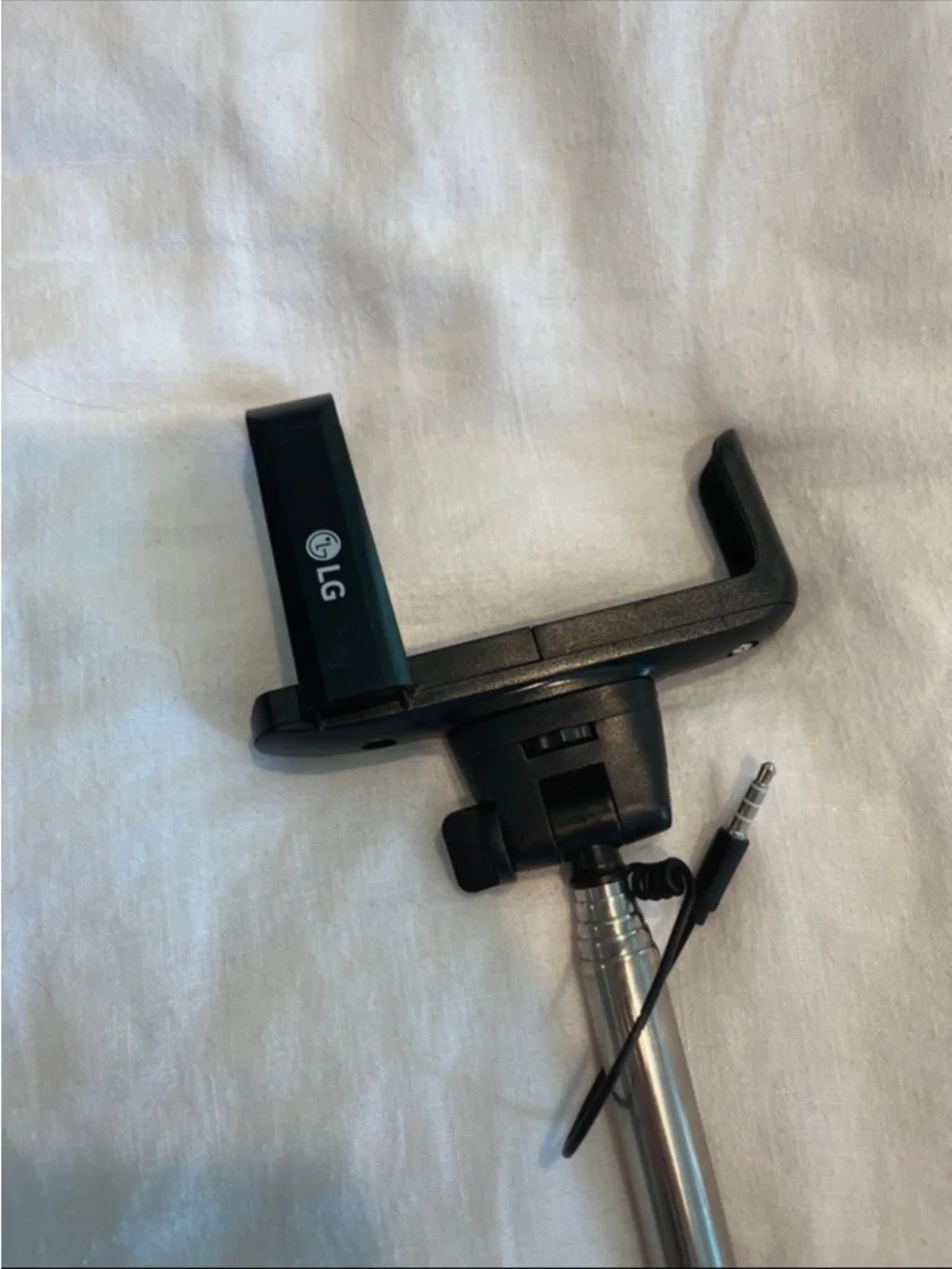 Black and Silver Selfie Stick Phone Holder